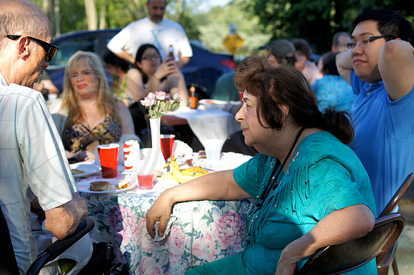 Annette at her barbeque